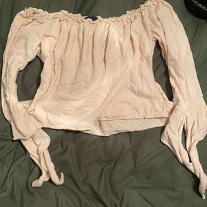 Cream blouse fairy long sleeve